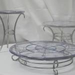 Silver Clear Top Cake Stands Image