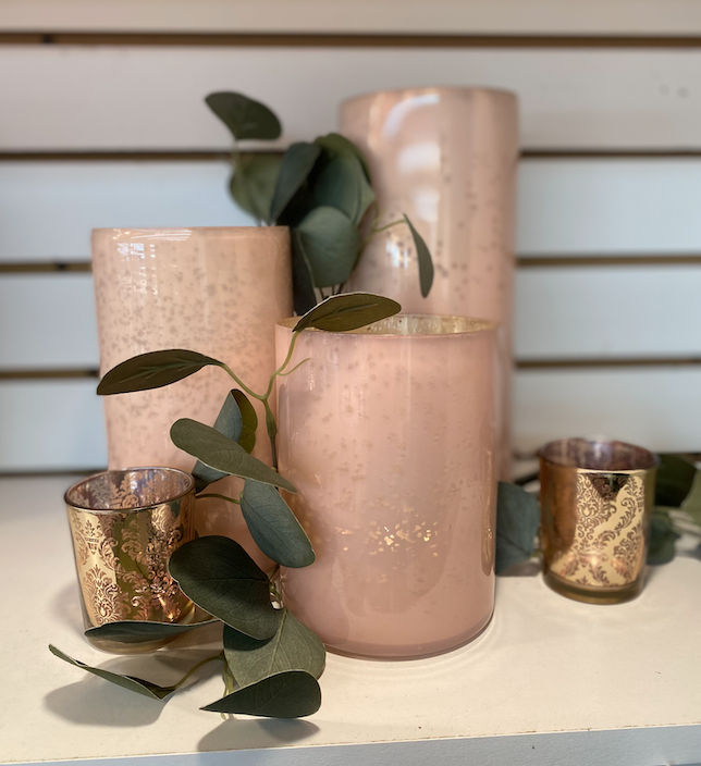 Blush Mercury Cylinder Vases Image